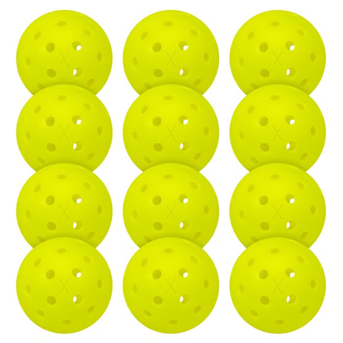 Franklin X-40 Outdoor Pickleballs - 12 Pack - Optic Yellow
