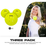 Franklin X-40 Outdoor Pickleballs - 3 Pack - Optic Yellow