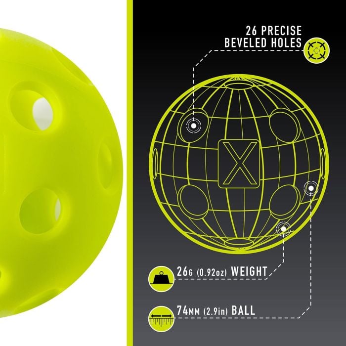 Franklin X-26 Indoor Pickleballs - 3 Pack - Lime Green