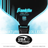 Franklin Signature Carbon Elongated Pickleball Paddle - 13mm - Blue