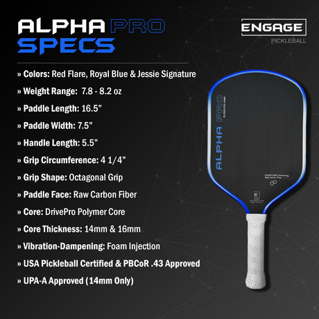 Alpha Pro Elongated Pickleball Paddle