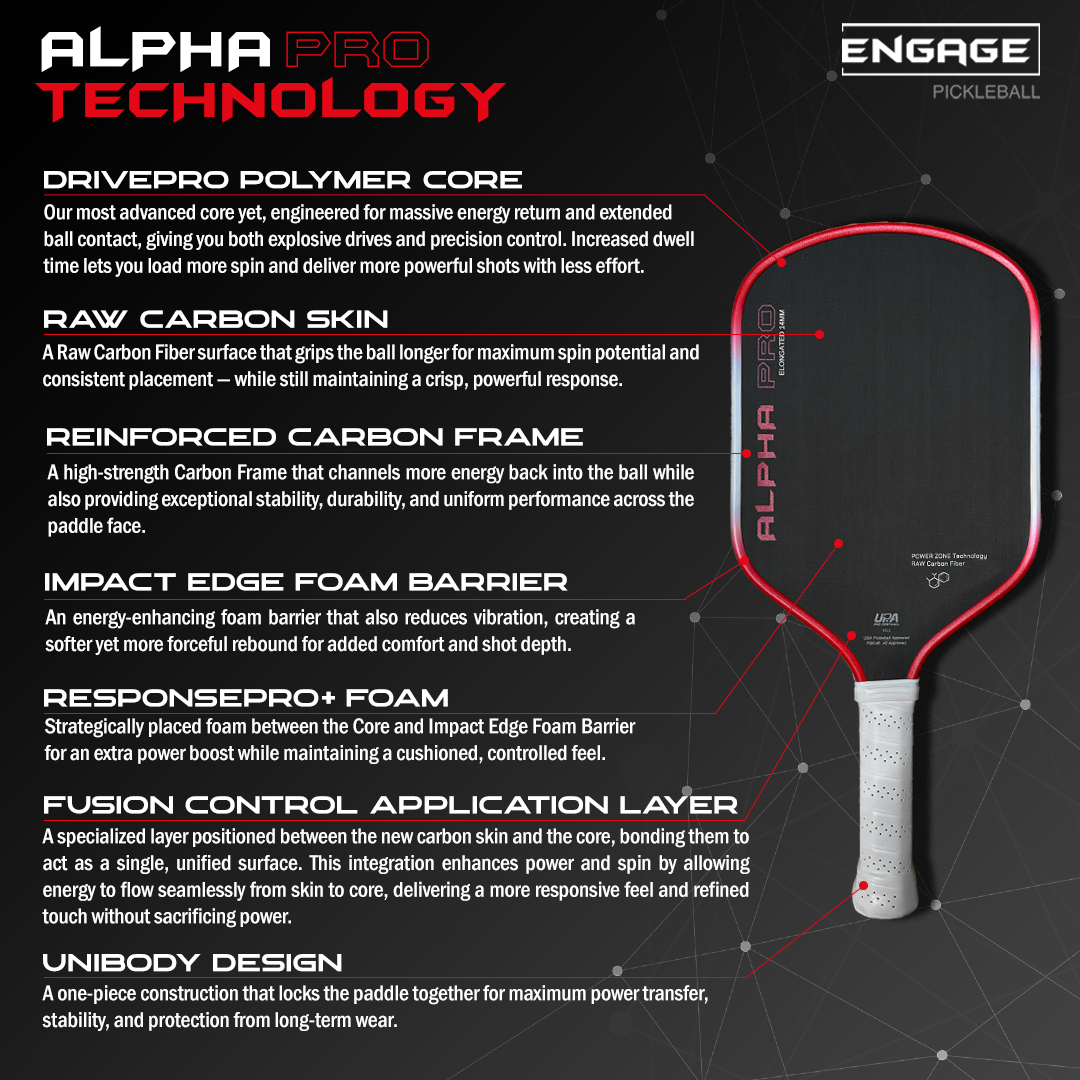 Alpha Pro Elongated Pickleball Paddle