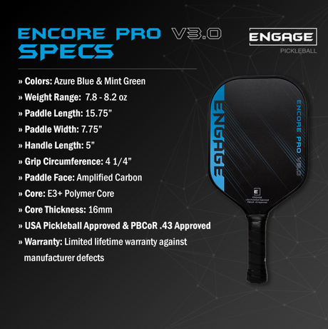 Encore Pro V3.0 Pickleball Paddle