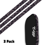 Edgy Blackout Camo pickleball paddle edge tape three-pack