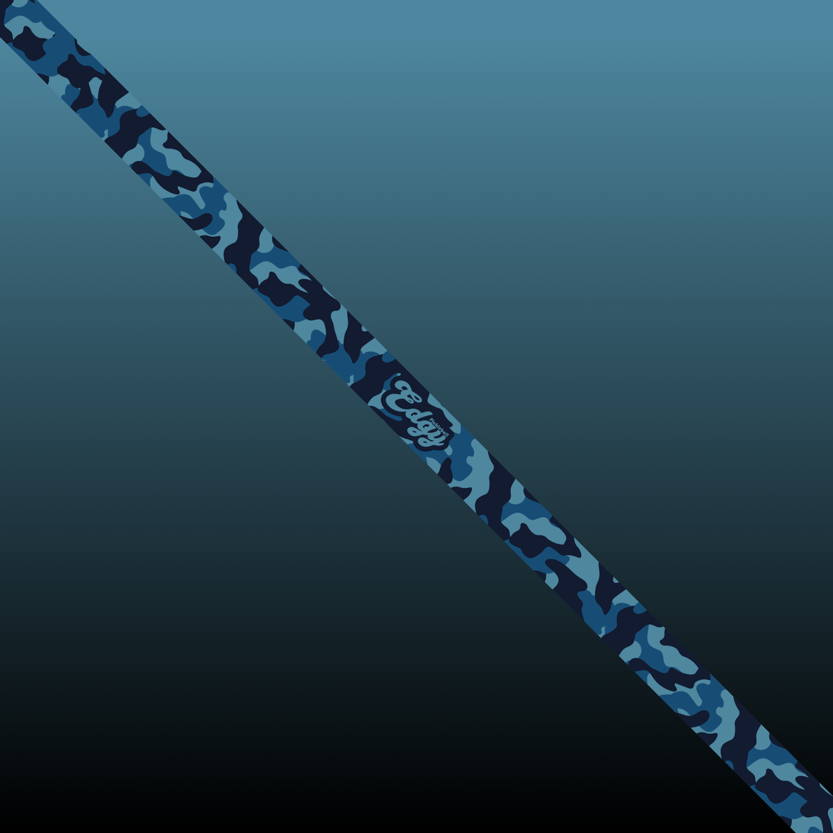 Edgy Blue Camo edge tape pattern close-up