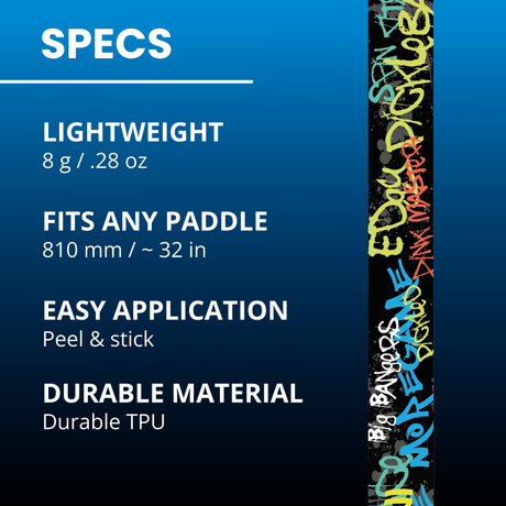 Edgy Graffiti edge tape material, length and application details
