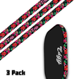 Edgy Realistic Floral pickleball paddle edge tape three-pack