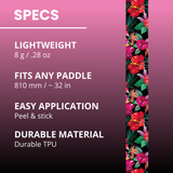 Edgy Realistic Floral edge tape material, length and application details
