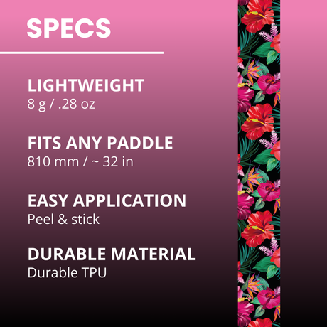 Edgy Realistic Floral edge tape material, length and application details