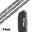 Edgy White Graffiti pickleball paddle edge tape three-pack