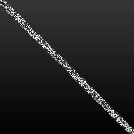 Edgy White Graffiti edge tape pattern close-up