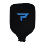 Paddletek paddle cover in black with blue logo