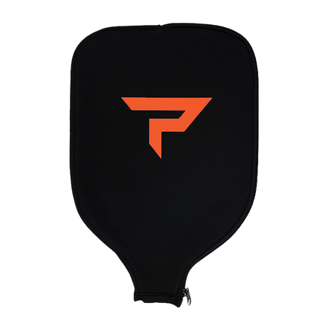Paddletek paddle cover in black with orange logo