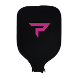 Paddletek paddle cover in black with pink logo