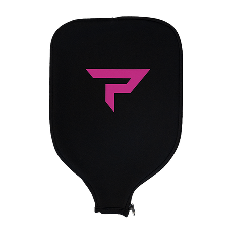 Paddletek paddle cover in black with pink logo