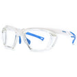 SafeOne Gen 2 Alpine White lensless pickleball glasses, angled studio view