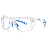 SafeOne Gen 2 Alpine White lensless pickleball glasses, angled studio view