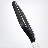 Side profile of black WPS edge tape installed along the perimeter of a pickleball paddle