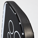 Close-up of textured black WPS edge tape wrapped around the upper corner of a pickleball paddle