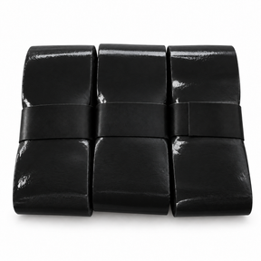 Three black WPS pickleball overgrips with plain black bands