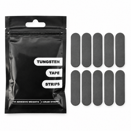 Ten WPS tungsten adhesive pickleball weight strips, 3g each