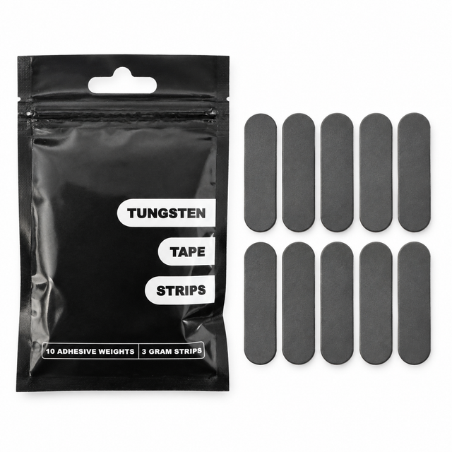Ten WPS tungsten adhesive pickleball weight strips, 3g each